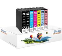 Cartouches d'encre 7Pack 80XL, cartouches compatibles avec Epson 80XL T801 T802 T803 T804 T805 T806 pour Epson Stylus Photo P50 PX650 PX700W PX710W PX720WD PX800FW PX810FW PX820FWD
