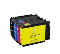 Cartouches d'encre 936, 937 et 938, compatibles avec Les imprimantes HP Officejet Pro 9110b/9120/9130/9720/9730/4S6X3A/4S6X0A, Cartouches Couleur de Remplacement.(936 4Color 1set)