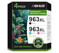 Cartouches d'encre 963 XL compatibles avec HP 963XL pour HP Officejet Pro 9010 9012 9013 9014 9015 9016 9020 9022 9023 9025 Lot de Cartouches d'encre compatibles avec HP 963 XL Lot de 4