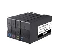 Cartouches d'encre, Compatible avec HP, DesignJet T210 T230 T250 | T630, T650, 712 712XL, pack 4 couleurs, noir 80ml, couleur 30ml, remanufacturée, avec puce(BK C M Y)