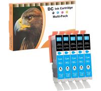 Cartouches d'encre Compatible pour Canon CLI-551C XL pour Canon Pixma iP7200 iP7250 MG5400 MG5450 MG5550 MG5650 MG5655 MX725 MX920 MX925 iP8750 iX6850 MG6350 MG6450 MG6650 MG7100 (5 Cyan)