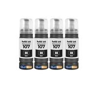 Cartouches d'encre compatible pour Epson C13T09B140 107 Noir - Pack de 4 - 3600 pages