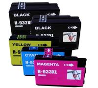 Cartouches d'encre compatibles 932 933 Hp932XL Hp933XL Noir Cyan Magenta Jaune Media Kit Combo Pack D8J69FN(5PK-2BK 1C 1M 1Y)