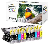 Cartouches d'encre compatibles avec Brother LC-1220 LC1240 LC1220 pour MFC-J280W MFC-J425W MFC-J430W MFC-J435W MFC-J6510DW MFC-J6710DW (4 noires, 2 cyan, 2 magenta, 2 jaunes)