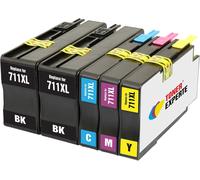Cartouches d'encre compatibles avec HP 711 711XL pour Imprimantes HP DesignJet T520 T120 CZ129A CZ130A CZ131A CZ132A Grande Capacité