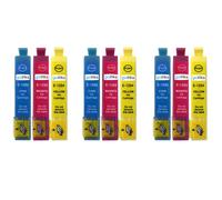 Cartouches d'encre compatibles Go Inks Cyan/Magenta/Jaune 15ml - Ensemble 3 pour Epson T1292-1294 Stylus Office