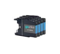 Cartouches d'encre cyan compatibles 4 Go Inks pour remplacer LC1280XLC sur Brother MFC (J5910/J6510/J6710/J6910)