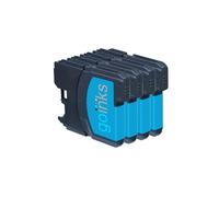 Cartouches d'encre cyan compatibles Go Inks pour remplacer LC985C (4x12ml) - Brother DCP/MFC