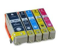 Cartouches d'encre génériques compatibles Epson T26 - Pack de 5 XL