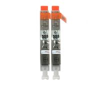 2 Go Inks Cartouches d'encre Gris pour remplacer CLI-551Y Compatible/non-OEM pour PIXMA Imprimantes
