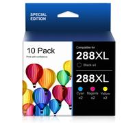 Cartouches d'encre haute capacité 288XL T288 avec puce de dernière génération, compatibles avec Epson 288 pour XP-440/330/340/430/446/434 (paquet
