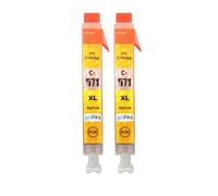 Go Inks 2 Cartouches d'encre Jaune pour remplacer Canon CLI-571Y Compatible/Non-OEM pour PIXMA Imprimantes