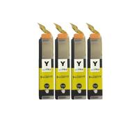 Cartouches d'encre jaune compatibles Go Inks LC3211Y - 4 cartouches pour Brother DCP et MFC (remplace LC3211Y)
