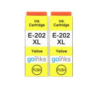 Go Inks 2 Cartouches d'encre Jaune pour remplacer Epson 202XLY (202Y) Compatible/Non-OEM pour Epson Expression Photo Imprimantes