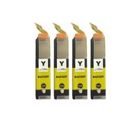 Cartouches d'encre jaunes compatibles Go Inks 4x LC123Y pour Brother DCP/MFC - remplacement non-OEM