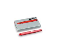 Cartouches d'encre LAMY T10 à grande capacité - compatibles avec tous les modèles de stylos plume Lamy - Contenance: 1,25 ml par cartouche - 5 pièces par paquet - Couleur de l'encre: rouge