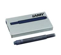 Cartouches d'encre LAMY T10 à grande capacité - compatibles avec tous les modèles de stylos plume Lamy - Contenance: 1,25 ml par cartouche - 5 pièces par paquet - Couleur de l'encre: bleu-noir