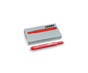 Cartouches d'encre LAMY T10 à grande capacité - compatibles avec tous les modèles de stylos plume Lamy - Contenance: 1,25 ml par cartouche - 5 pièces par paquet - Couleur de l'encre: rouge