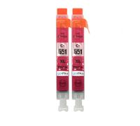 Cartouches d'encre Magenta compatibles Go Inks 2x12ml - remplace Canon CLI-551M pour PIXMA (non-OEM)