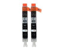 Cartouches d'encre noire compatibles 2x CLI-571Bk Go Inks pour Canon PIXMA