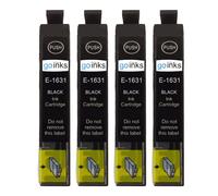 Cartouches d'encre noire compatibles 4 Go Inks - remplace T1631 (16XL) pour Epson Workforce