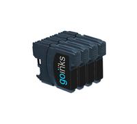 Cartouches d'encre noire compatibles 4x LC980/LC1100 pour Brother DCP/MFC (non-OEM)