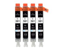 Cartouches d'encre noire compatibles Go Inks CLI-581BK - 4 cartouches pour Canon PIXMA (non OEM)