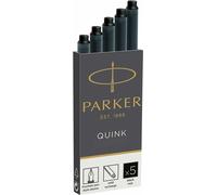 Cartouches D'Encre Noire Longues Parker Quink - Paquet De 5 X 2