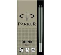 Cartouches d'encre - PARKER - Noir - Étui de 5 - Rechargeable - Mixte
