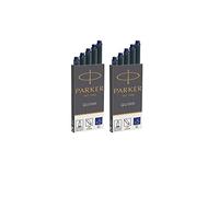 Cartouches d'encre Parker Quink - Grand format - 2 x Paquet de 5 - 10 Totale - Bleu