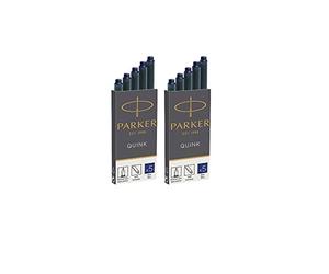Cartouches d'encre Parker Quink - Grand format - 2 x Paquet de 5 - 10 Totale - Bleu