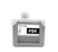 Cartouches d'encre PFI-1300 compatibles for Canon PRO-4000S PRO-6000S | PRO-2000 PRO-4000 PRO-6000 PRO-6100 PRO-6100S, encre pigmentée, 330 ml/cartouche(PBK)
