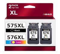 Cartouches d'encre PG-575XL CL-576XL 575 XL 576 XL compatibles avec les cartouches d'encre Canon 575 576 pour Canon PIXMA TS3550i TS3551i TS3750i TS3751i TS3752i TR4750i TR4751i (1 noir, 1 couleur)