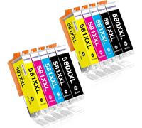 Cartouches D'Encre Pgi-580 Cli-581 Xxl Compatibles, Encre Imprimante Canon, Pour Pixma Ts8150 Ts8151 Ts8152 Ts8250 Ts8251 Ts8252 Ts8350 Ts8351 Ts8352 Ts9150 Ts91550[ENC945296]