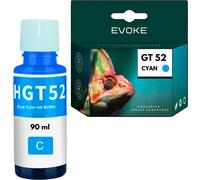 Cartouches d'encre pour HP GT52 Cyan XL | 90 ml | 10 280 pages | GT-52 | Remplacement pour Ink Tank 315 410 415 Smart Tank 510 515