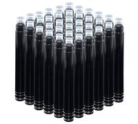 Cartouches d'Encre pour Stylo Plume Jinhao Couleur Noire, Lot de 50 Recharges pour Stylos Taille Standard Internationale, Diamètre d'Alésage de 2,6 mm