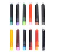 Cartouches d'encre pour stylos plume - Cartouches d'encre remplaçables de 12 pièces, Stylos à plume universels de 2,6 mm | Encre premium sans carbone, pour écrire, dessiner, c