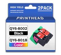 Cartouches d'encre QY6-8002 QY6-8018 avec tête d'impression BH-4 et CH-4, compatibles avec Les imprimantes Canon P-IXMA séries G1400 G1410 G2400 G2410 G2411 G3400 G3410 G3411 G4400,Set Combo-1 Set