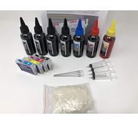 Cartouches d'encre rechargeables avec puce Auto Reset 502 XL + 700 ml d'encre Premium pour Expression Home XP-5100, XP-5105, XP-5115 WF-2860 WF-2865