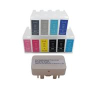 Cartouches d'encre Rechargeables compatibles, sans Puce ni réinitialisation de Puce, Compatible avec imprimantes SureColor SC-P700 SC-P900 P700 P900 Europe T46S T46Y T47A(Resetter Cartridge)