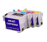 Cartouches d'encre rechargeables Quickfill Fill-In avec puce de réinitialisation automatique telles que T34 XL, cyan, magenta, jaune pour WorkForce Pro WF-3720 DW, WF-3720 DWF, WF-3725 DWF