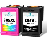 Cartouches d'encre remanufacturées 305XL pour HP 305 XL 305XL compatible avec HP Envy 6032 6020e 6430e 6432e 6420e 6030 6010 6420, DeskJet 4120e 2720 2720e 2721e 2710 Imprimante 1 Noir 1