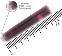 Cartouches D'encre - Rose - Encre Non Effaçable - Pour Stylo Plume Et Roller - 6 Petites Cartouches