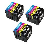 Cartouches d'encre T502xl compatibles avec Les imprimantes Expression Home XP-5105 XP-5100 Workforce WF-2860 WF-2865(3 Set 15 Pack)