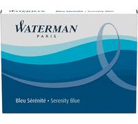 Cartouches d'encre Waterman S0110860 - bleu floride, taille standard, 8 cartouches