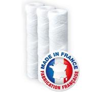 Cartouches filtrantes anti-sédiments bobinées 20µ AQUAWATER - Lot de 3 - 12 mois