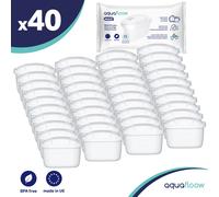 Cartouches filtrantes Aquaflow - 40 pièces | Cartouches filtrantes de remplacement pour Dafi Unimax Aquaphor A5 Brita Maxtra+ Philips AWP212/10