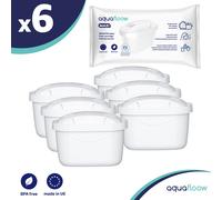 Cartouches filtrantes Aquaflow - 6 pièces | Cartouches filtrantes de remplacement pour Dafi Unimax Aquaphor A5 Brita Maxtra+ Philips AWP212/10