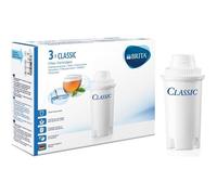 Cartouches filtrantes BRITA Classic - Pack de 3 - Réduction de tartre, chlore et impuretés - Blanc