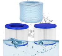 Cartouches filtrantes de Rechange pour spas gonflables et piscines de Massage,Filtre à Visser,Compatible avec Tous Les spas RELXTIME,ALEKO,Wejoy et Aquaspa. (2+1)